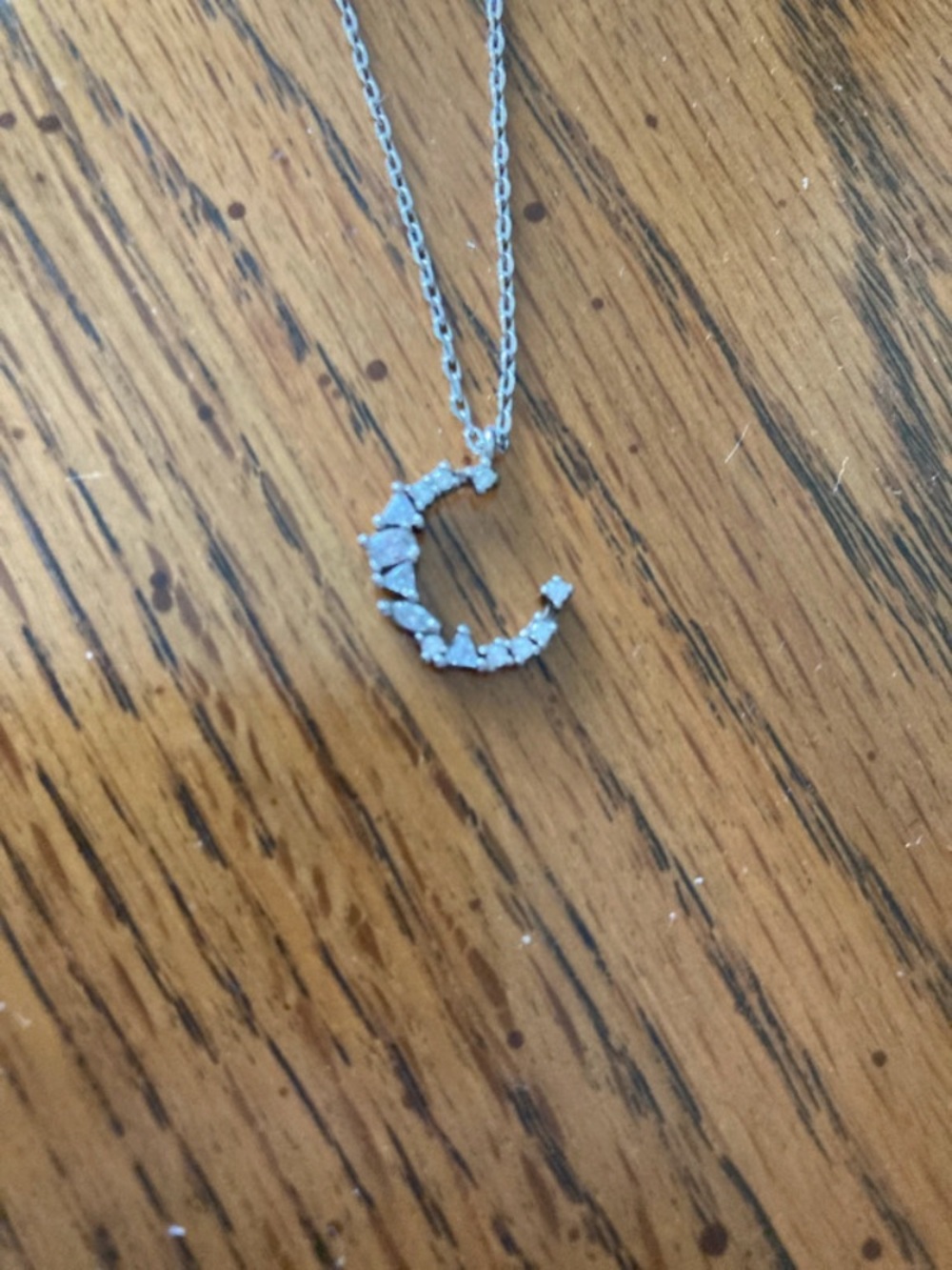 925 Sterling Silver Moon Necklace - Picture 2 of 3